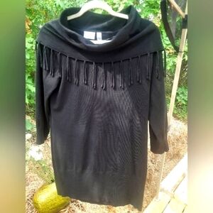 Kim Roger's, Black Cowl Neck Sweater, Medium size.